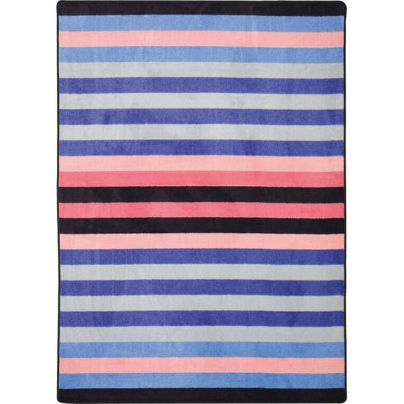 Joy Carpets Summer Purple Lei 78" x 109" Indoor Area Rug in Color Multi