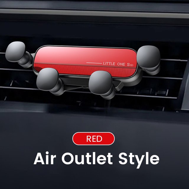 Olaf-soporte de coche Gravity para teléfono, montaje de Clip de ventilación de aire, soporte para teléfono celular, GPS, para iPhone 14, Xiaomi, Samsung"XC-S02 Red" Fivean Soporte para teléfono de coche
