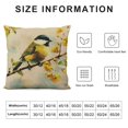 thumbnail image 5 of Flax Throw Pillow Cover Blue Painting Watercolor Bird Chickadee Tit Branch Colorful Artistic  Pillowcase Home Decor Square Cotton Linen Pillow Case Cushion Cover, 5 of 5