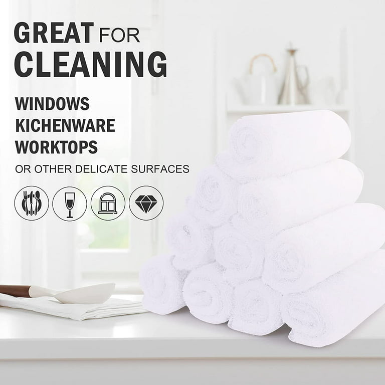 10X Kitchen Towels Soft Microfiber Cleaning Cloths Non-stick Oil Dish Cloth  Rags