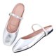 thumbnail image 1 of Zapatos TN TANGNEST Mary Jane Mules para mujer, plateados, talla 43 (9.5), 1 of 7