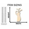 thumbnail image 2 of Unfinished Wood Golf Bag Silhouette - Craft- up to 46" DIY 30" / 3/4", 2 of 3