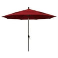 thumbnail image 1 of Parasol de Marché en Aluminium 11 Pieds Inclinaison Col DV Bronze/pacifica/rouge, 1 of 2