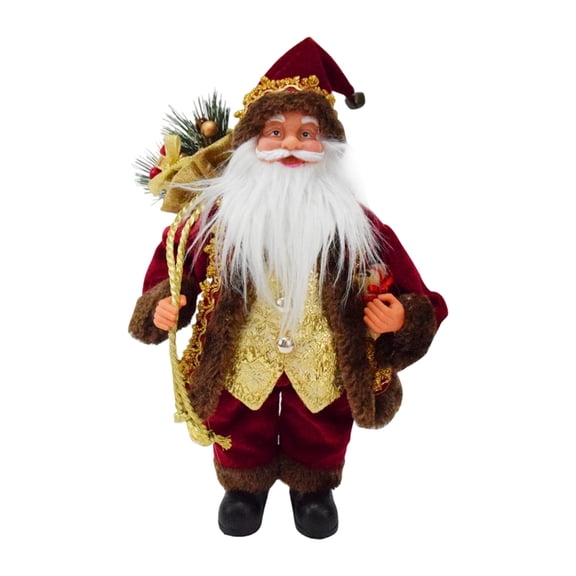 Christmas Decoration for Home Office Table Xmases Party Ornament Christmas Santa Clauses Figurines Doll with Gift Bag