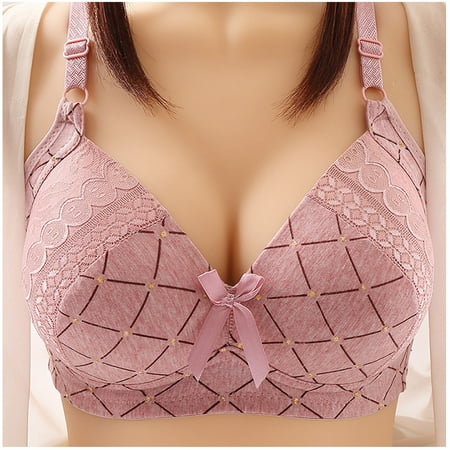 Staron Daisy Bras for Older Women No Underwire Comfort Push Up Bralettes Sport Everyday Wireless Bras Stretch Breathable Comfortable Bra