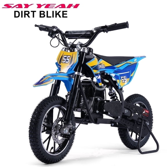 SAY YEAH Dirt Bike,50CC Gas Powered Off Road Dirt Bike for Kids 8-13,Weight Support Up to 200 LBS,25MPH Top Speed