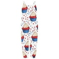 thumbnail image 3 of CCRFTGI Independence Day Girls Rompers Size 7-8 4th Of July Freedom Blue Jumpsuits 2025 Summer Spaghetti Straps Red Blue and White Overalls Cute Sleeveless Romper with Side Pockets,Blue 3-4 Years, 3 of 4