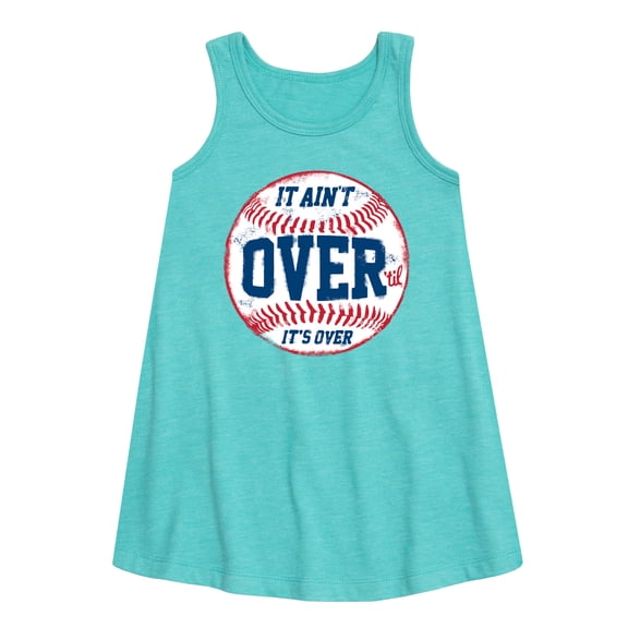 Instant Message - It Ain't Over Baseball - Girls Aline Dress