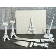Elegant white Paris collection 7 pc accessory set
