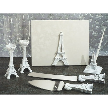 Elegant white Paris collection 7 pc accessory set