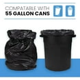 thumbnail image 3 of 55 Gallon Trash Bags, 55-60 Gallon Trash Bags Heavy Duty (50 COUNT) - Large Black Trash Can Liners, 50-60 Gal for Contractors, Commercial, and Lawn - Made in USA, 3 of 4