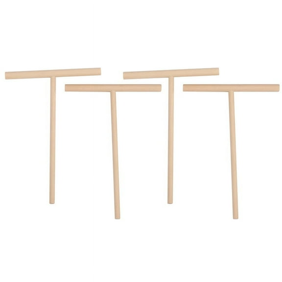 4X Practial T Shape Crepe Maker Pancake Batter Wooden Spreader Stick Home Kitchen Tool Kit DIY Use