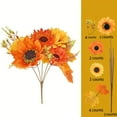 thumbnail image 4 of BNNG Artificial Fall Flowers Floral Arrangement Fake Floral Stems Autumn Maple Leaves Branches Fall Silk Bouquets with Sunflower Pine Cones for Thanksgiving Home Table Wedding Decor,13.8", 4 of 9