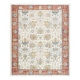 thumbnail image 2 of Pasargad Home Heritage 5' x 8' Power-Loomed Ivory/Rust Rug, For Indoor Space and all Age of Group, 2 of 8