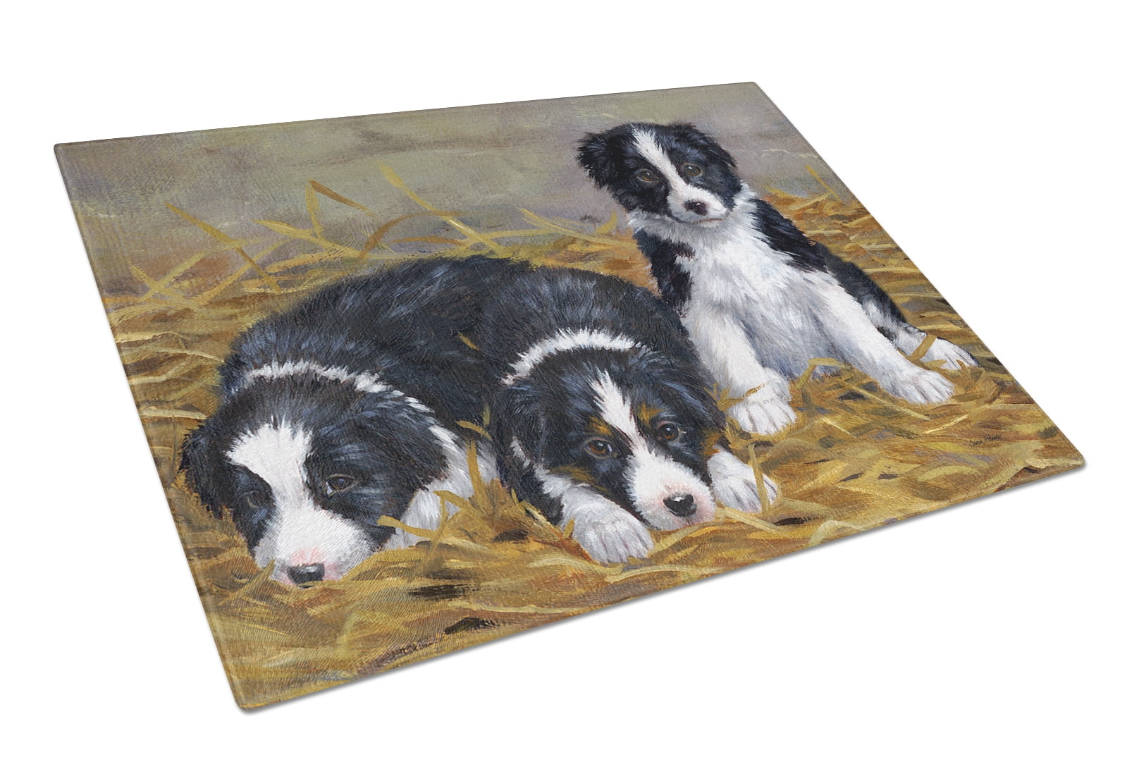 Caroline's Treasures Border Collie Wipe Your Paws Pair Of