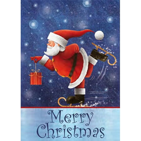 Skating Santa Toland Art Banner