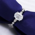 thumbnail image 2 of Cora Jewellery 1.35CT Art Deco Oval Moissanite Engagement Ring For Women, 14K Yellow Gold, 2 of 7