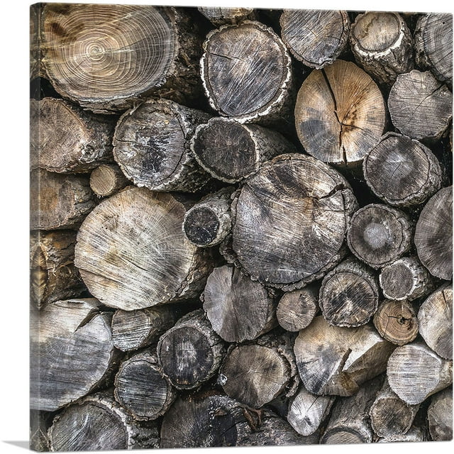 ARTCANVAS Wood Texture Home Decor Square Canvas Art Print - Size: 36" x 36" (0.75" Deep)