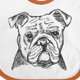 thumbnail image 4 of Inktastic English Bulldog Sketch Portrait Boys or Girls Baby Bib, 4 of 4