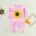 thumbnail image 2 of PINQI Easter Outfits Baby Boys and Girls Cute Print Long Sleeved Bodysuit Crawl Jumpsuit 1 To 2 Years Old Playsuit Summer Outfit Sets(1-Pink,3-6 Months), 2 of 3