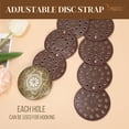 thumbnail image 2 of Cinturón vaquero JASGOOD Wide Hollow Disc de piel para mujer, 2 of 7