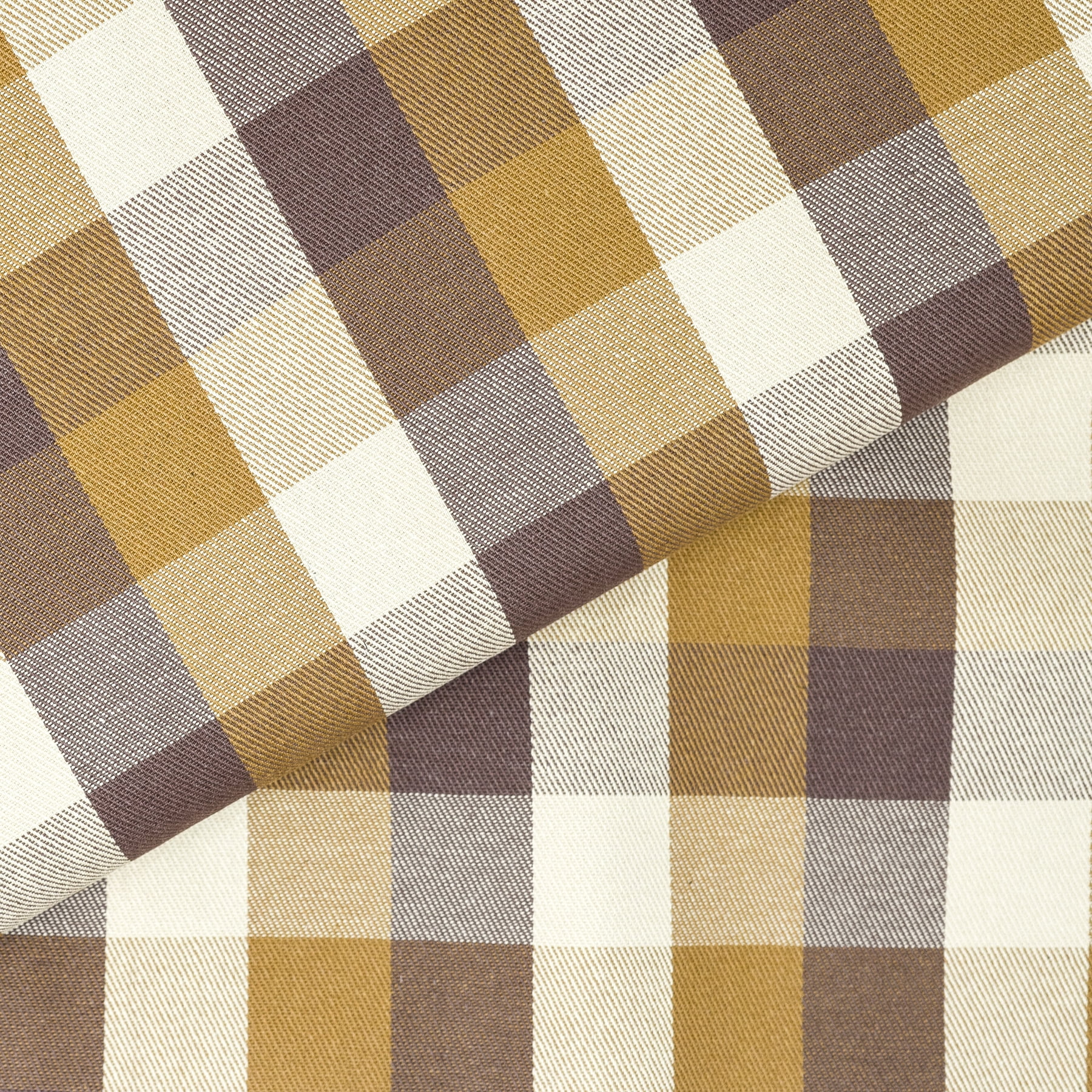Waverly Inspirations 54" 100% Cotton Duck Twill Plaid Brown Color Sewing Fabric by the Bolt