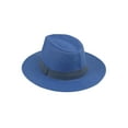 thumbnail image 2 of Top Headwear Womens Panama Upturn Paper Braid Wide Brim Fedora Hat - Royal, 2 of 4