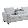 thumbnail image 6 of PonLiving Sectional Sofa, Living Room Couch with Storage Ottoman, Cup Holder, Right-Chaise, Light Gray, 6 of 19