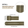 thumbnail image 4 of Uxcell Brown Khaki Nylon Watch Band 24mm Width Soft and Comfortable Nylon Strap with Silver Buckle, 4 of 6