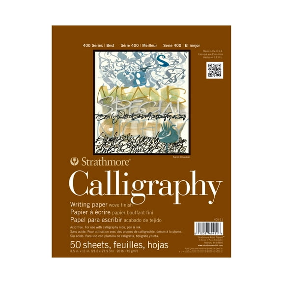 Strathmore Calligraphy Paper Pad, 400 Series, 8.5 in x 11 in, 50 Sheets
