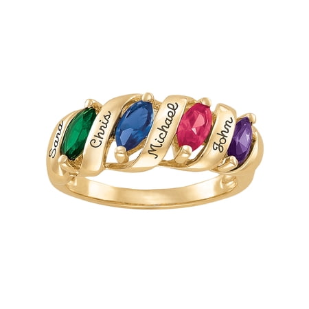 Family Story Ring 10kt Simulated