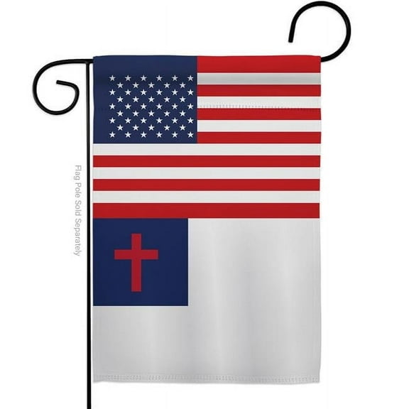 Americana Home & Garden G142858-BO US Christian Religious Faith Double-Sided Decorative Garden Flag, Multi Color