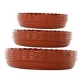 thumbnail image 4 of Almencla 15 Pcs Plateaux Ronds pour Plantes Soucoupes pour Cour Intérieure Extérieure Rouge, 4 of 8