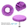 thumbnail image 3 of Uxcell Stool Covers Round, 3 Pack Elastic Bar Stool Cover for 12"-14" Chair, Purple, 3 of 6