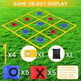 thumbnail image 4 of Puf gigante VANPET para jugar al aire libre Tic Tac Toe Lawn Game, 4 of 7