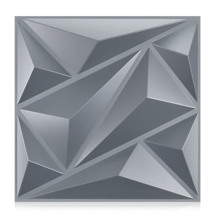 30Pack 3D Wall Panels for Interior Wall Décor Black 11.8"*11.8" Covering Panels, PVC Textured 3D Wall Tile for Living Room, Bedroom DIY Interior Décor