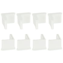 Uxcell 8Pack 1.18" x 1.18" Angle Iron Foot Pad L Shaped Plastic Leg Cap Protector, White