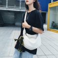 thumbnail image 3 of Xinyolin Women Crossbody Bag Canvas Large Capacity Portable Solid Color Female Single Shoulder Messenger Bag Shopping Use, 3 of 7