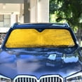 thumbnail image 4 of Iauyy Foldable Windshield Sun Shade for Cars, Interior Sun Protection for car UV Protection for Sedan/SUV/Truck, (S/M/L) Rough Black Line Background, 4 of 8