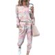thumbnail image 3 of Guardurnaity Tela respirable determinada de la sudadera deportiva elegante del poliéster para el sistema largo de la sudadera de la manga de la conjuntos de ropa rosa METRO, 3 of 6