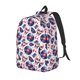 thumbnail image 1 of Disketp record rock music Skull print Canvas Backpack Lightweight Travel Daypack Student Rucksack Laptop Backpack-, 1 of 5