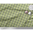 thumbnail image 3 of Soimoi Green Cotton Poplin Fabric Plaid Check Printed Craft Fabric by the Yard 56 Inch Wide, 3 of 3