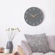 thumbnail image 5 of Kunmingshisd Toys Reloj de pared de madera, 14 pulgadas, silencioso, sin tictac, decorativo, funciona con pilas, para dormitorio, cocina, hogar, sala de estar, oficina, escuela, hotel (gris), 5 of 5