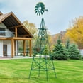 thumbnail image 2 of Costway 8 ft Ornamental Windmill w/ 4 Support Legs Decorative Weathervane for Backyard Green, 2 of 9