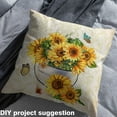 thumbnail image 3 of Erosebridal Sunflower Upholstery Fabric for Chairs,Bohemian Flower Fabric,Rustic Farmhouse Butterfly Fabric by the Yard,Boho Damask Outdoor Fabric,Oil Painting Style Waterproof Fabric,Yellow,5 Yards, 3 of 5