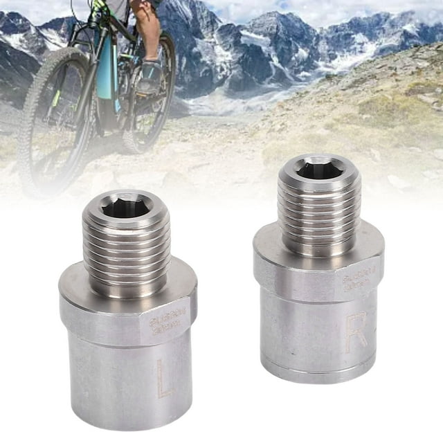Pedal 1 Par De Adaptadores De Pedal De Bicicleta, Rosca Macho De Acero Inoxidable De 1/2 Pulgadas A Hilo Femenino, Extensores De Pedal De Bicicleta De 9/16 Pulgadas Para Manivelas