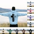 thumbnail image 6 of Hpapadks Mens Hoodies Oversized Vintage Cross Letter Print Hoodies Pullover Long Sleeve Drop Shoulder Design Hooded Sweatshirts for Men, 6 of 6