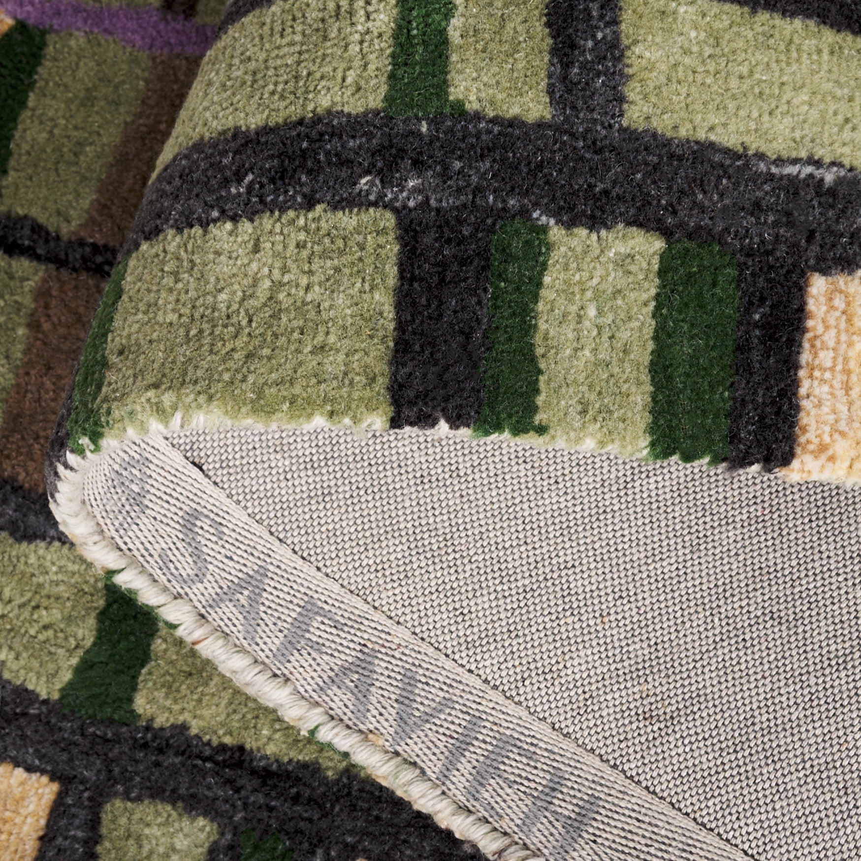 SAFAVIEH Rodeo Drive Vonda Abstract Area Rug, Green/Purple, 6' x 6' Round