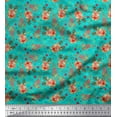thumbnail image 1 of Soimoi Green Cotton Duck Fabric Christmas Theme Party Decor Fabric Printed Yard 42 Inch Wide, 1 of 3