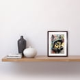 thumbnail image 2 of German Shepherd Dog Wearing Motorcycle Helmet Artwork Framed Wall Art Print 9X7 Inch, 2 of 5